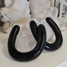 Load image into Gallery viewer, Black Obsidian Horseshoe