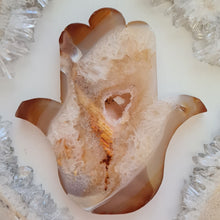 Load image into Gallery viewer, Carnelian Hamsa Hand with Stand
