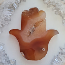 Load image into Gallery viewer, Carnelian Hamsa Hand with Stand