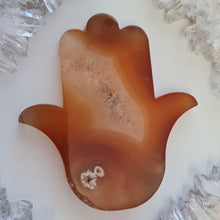 Load image into Gallery viewer, Carnelian Hamsa Hand with Stand