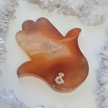 Load image into Gallery viewer, Carnelian Hamsa Hand with Stand