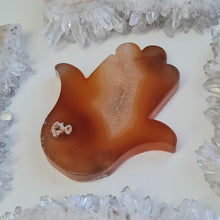 Load image into Gallery viewer, Carnelian Hamsa Hand with Stand