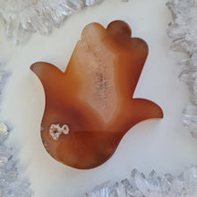 Load image into Gallery viewer, Carnelian Hamsa Hand with Stand