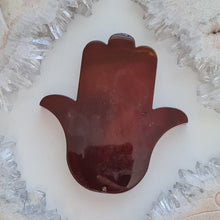 Load image into Gallery viewer, Carnelian Hamsa Hand with Stand
