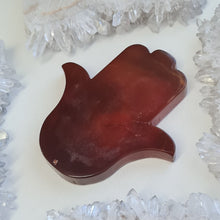 Load image into Gallery viewer, Carnelian Hamsa Hand with Stand