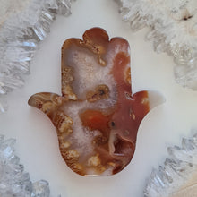 Load image into Gallery viewer, Carnelian Hamsa Hand with Stand