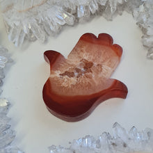 Load image into Gallery viewer, Carnelian Hamsa Hand with Stand
