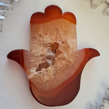 Load image into Gallery viewer, Carnelian Hamsa Hand with Stand