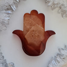 Load image into Gallery viewer, Carnelian Hamsa Hand with Stand