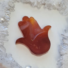 Load image into Gallery viewer, Carnelian Hamsa Hand with Stand