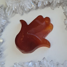 Load image into Gallery viewer, Carnelian Hamsa Hand with Stand