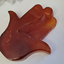 Load image into Gallery viewer, Carnelian Hamsa Hand with Stand