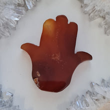 Load image into Gallery viewer, Carnelian Hamsa Hand with Stand