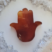 Load image into Gallery viewer, Carnelian Hamsa Hand with Stand