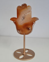 Load image into Gallery viewer, Carnelian Hamsa Hand with Stand