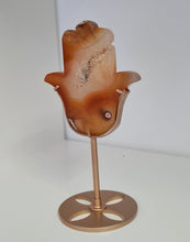 Load image into Gallery viewer, Carnelian Hamsa Hand with Stand