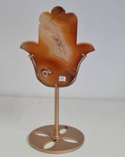 Load image into Gallery viewer, Carnelian Hamsa Hand with Stand