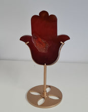Load image into Gallery viewer, Carnelian Hamsa Hand with Stand