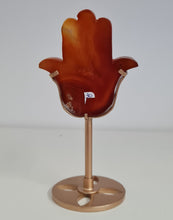 Load image into Gallery viewer, Carnelian Hamsa Hand with Stand