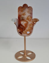 Load image into Gallery viewer, Carnelian Hamsa Hand with Stand