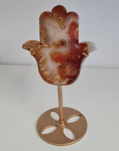 Load image into Gallery viewer, Carnelian Hamsa Hand with Stand