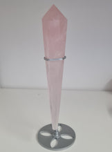 Load image into Gallery viewer, Rose Quartz Wand in Stand