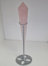 Load image into Gallery viewer, Rose Quartz Wand in Stand