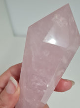 Load image into Gallery viewer, Rose Quartz Wand in Stand