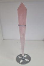 Load image into Gallery viewer, Rose Quartz Wand in Stand