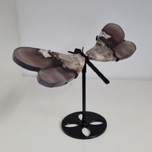 Load image into Gallery viewer, Black Flower Agate Dragonfly Wings