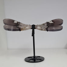 Load image into Gallery viewer, Black Flower Agate Dragonfly Wings