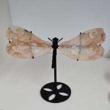 Load image into Gallery viewer, Flower Agate Dragonfly Wings