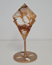 Load image into Gallery viewer, Golden Healer Quartz Diamond with Stand