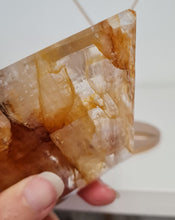 Load image into Gallery viewer, Golden Healer Quartz Diamond with Stand
