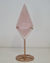 Load image into Gallery viewer, Rose Quartz Diamond with Stand