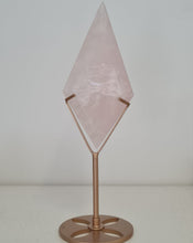 Load image into Gallery viewer, Rose Quartz Diamond with Stand
