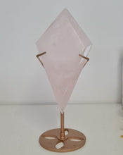 Load image into Gallery viewer, Rose Quartz Diamond with Stand