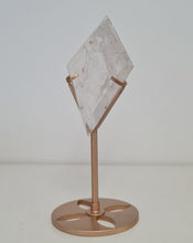 Load image into Gallery viewer, Clear Quartz Diamond with Stand - Rainbows