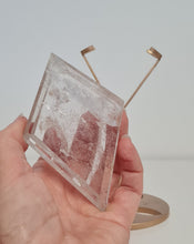 Load image into Gallery viewer, Clear Quartz Diamond with Stand - Rainbows