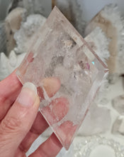 Load image into Gallery viewer, Clear Quartz Diamond with Stand - Rainbows