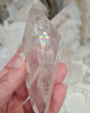 Load image into Gallery viewer, Clear Quartz Diamond with Stand - Rainbows