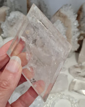 Load image into Gallery viewer, Clear Quartz Diamond with Stand - Rainbows