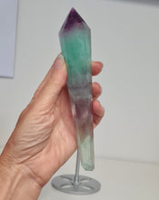 Load image into Gallery viewer, Fluorite Wand in Stand