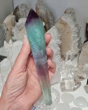 Load image into Gallery viewer, Fluorite Wand in Stand