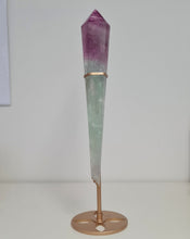 Load image into Gallery viewer, Fluorite Wand in Stand