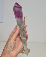 Load image into Gallery viewer, Fluorite Wand in Stand