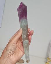 Load image into Gallery viewer, Fluorite Wand in Stand