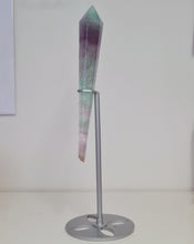 Load image into Gallery viewer, Fluorite Wand in Stand