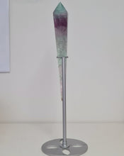 Load image into Gallery viewer, Fluorite Wand in Stand