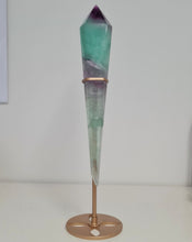 Load image into Gallery viewer, Fluorite Wand in Stand